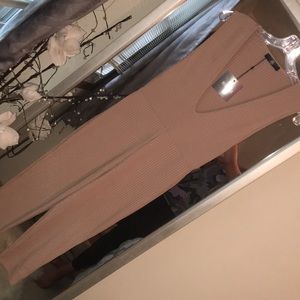 Nude ribbed jumpsuit✨